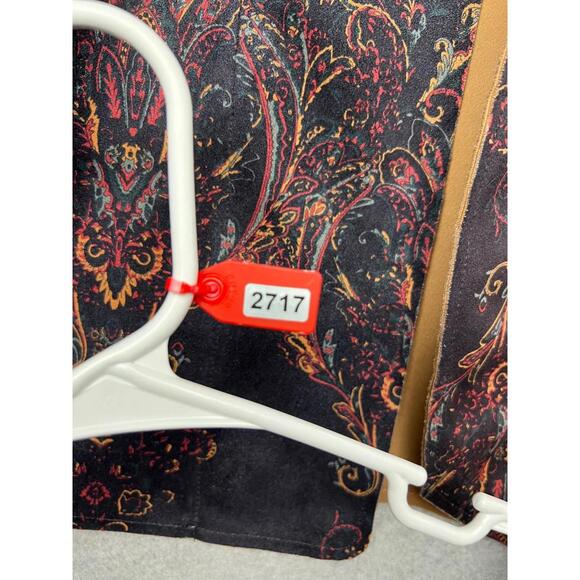 Anthropologie Solitaire Womens Midi Trench Jacket Size S Paisley Boho Faux Suede - Picture 11 of 11